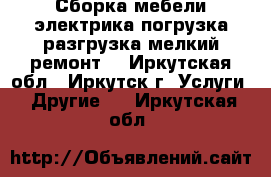 Сборка мебели,электрика,погрузка,разгрузка,мелкий ремонт. - Иркутская обл., Иркутск г. Услуги » Другие   . Иркутская обл.